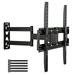 Full Motion TV Wall Mount TV Bracket Fits Most 32-65 Inch LED Flat&Curved TVs Articulating Swivel Tilt Single Arms Extension Max VESA 400x400mm and Holds up to 77 LBS