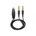 Stereo Handsfree 3.5mm AUX Cable with Microphone and Phone answer button For HTC Desire 601 Zara (Virgin Mobile) - Black