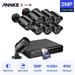 ANNKE 3K Security Camera System Outdoor with AI Human/Vehicle Detection 8CH H.265+ DVR and 8 x 1920TVL 2MP IP66 Home CCTV Cameras Smart Playback Email Alert with Images 2TB Hard Drive