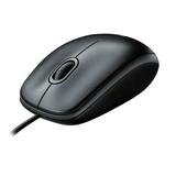 Logitech B100 Corded Mouse Wired USB Mouse for Computers and Laptops Right or Left Hand Use - Black