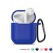 For AirPods 1st / AirPods 2nd Silicone Case AirPods 1 / 2 Case with Keychain Njjex Shockproof Protective Premium Silicone Cover Skin for Apple Airpods 1st / 2nd-Blue