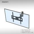 Full Motion TV Wall Mount Heavy Duty Single Articulating Arms TV Bracket for Most 32-65 Inch Flat Curved TVs Up to VESA 400x400mm and 77lbs Extension TV Mount Support Swivel Tilt