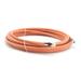 3 Feet (0.9 Meter) - Direct Burial Coaxial Cable 75 Ohm RF RG6 Coax Cable with Rubber Boots - Outdoor Connectors - Orange - Solid Copper Core - Designed Waterproof and can Be Buried