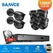 SANNCE 8 Channels CCTV Security System HD 1080P DVR 6PCS 1920*1080P IR Outdoor Cameras 1.0MP Video Surveillance Kit with 2T HDD
