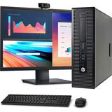 HP 800G1 Desktop SFF Computer Intel Core i5 3.2GHz Processor 16GB Ram 512GB M.2 SSD Wireless Keyboard & Mouse Bto Wi-Fi Adapter HD 1080p Webcam Bto 23.8 LCD Windows 10 Pro Renewed PC