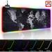 RGB Gaming Mouse Pad Large Oversized LED Glowing Mice Pad Thick Extended Non-Slip Rubber Base Keyboard Mat Optimized for Gaming Sensors Water-Resistant 9 Lighting Mode