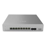 Cisco Meraki Cloud Managed MS120-8 - Switch - managed - 8 x 10/100/1000 (PoE+) + 2 x Gigabit SFP - desktop wall-mountable - PoE+ (124 W)