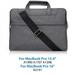 Laptop Shoulder Bag Compatible With 2019 MacBook Pro 16 Inch With Touch Bar A2141 15-15.6 Inch MacBook Pro Retina 2012-2015 Notebook Polyester Sleeve With Back Trolley Belt