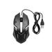 CM-818 Wired Optical Mouse Gaming Mouse 1200DPI USB Gaming Mouse Ergonomic Mouse with Colorful Breathing Light Black