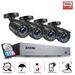 5MP Lite Security Camera System ZOSI H.265+ 8CH DVR Recorder with 1TB Hard Drive 4X 1080P Outdoor Security Camera Weatherproof Motion Detection Remote Access Home Security