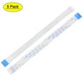 Uxcell 20pins Flexible Flat B Type Ribbon Cable for LCD TV Audio DVD Player Laptop PE White 5pcs