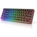 HK GAMING GK61 Mechanical Gaming Keyboard | 61 Keys RGB Backlit for PC/Mac ( Black Gateron Optical Brown)