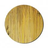 Bamboo Print Mouse Pad for Computers Bamboo Stems and Leaves Oriental Nature Wood Image Natural Wildlife Theme Round Non-Slip Thick Rubber Modern Gaming Mousepad 8 Round Yellow by Ambesonne