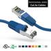 Cat5E Shielded Ethernet Patch Cable Blue 1ft - Internet Cable Snagless Boot Network Wire - High Speed Ethernet Patch Cable 350MHz FTP Cord - 4 UTP 24AWG Stranded Pure Copper Wire