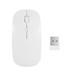 Andoer 2.4G Wireless Mouse Portable Ultra-thin Mute Mouse 4 Keys Wireless Optical Mouse 1600DPI White