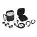 Aduro 8 Piece Accessory Set for AirPods Case Accessory Bundle Cover Zipper Pouch Ear Hooks Neck Strap Carabiner Watch Strap Black