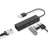 USB 2.0 to Ethernet Adapter 3-Port USB 2.0 Hub with RJ45 10/100/1000 Gigabit Ethernet Adapter Support Windows 10 8.1 Mac OS Surface Pro Linux Chromebook and More (Black)