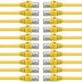 GearIT 20-Pack Cat6 Patch Cable 2 Feet Cat 6 Ethernet Cable Snagless Flexible Soft Tab - Preimum Series - Yellow