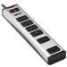 Tripp Lite Surge Protector Strip 5-Outlet Metal Type-a C 3.9a Shared - Surge Protector - 15 A - Ac 120 V - 1800 Watt - Output Connectors: 5 - 6 Ft Cord - Black Silver