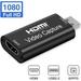 Capture Card HDMI Capture HDMI to USB 2.0 Full HD 1080P Live Video Capture Via DSLR Camcorder Camera for High Definition Acquisition Live Broadcasting