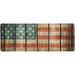 ZHANZZK Wood USA Flag Vintage American Flag Extra Extended Large Gaming Mouse Pad Mat Desk Pad Keyboard Mat 31.5x12 inch