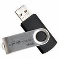 Compucessory Password Protected USB Flash Drives 16 GB - USB 2.0 - 12 MB/s Read Speed - 5 MB/s Write Speed - Aluminum - 1 Year Warranty