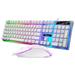 EFINNY Keyboard Rainbow Backlit Wired Gaming Keyboard Mouse Combo LED 104 Keys USB Ergonomic Wrist Rest Keyboard RGB Mouse for Windows Gamer Desktop Computer