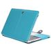 Mosiso PU Leather Cover Case for MacBook Air 13 A1932 Retina Display / 2018 2017 2016 MacBook Pro 13 A1989/A1706/A1708 Book Folio Cover Case Blue