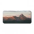 Landscape Computer Mouse Pad Rocky Mountains Peak Sunset Big and Natural Scenery Aerial American Setting Rectangle Non-Slip Rubber Mousepad X-Large 35 x 15 Gaming Size Multicolor by Ambesonne