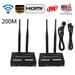 Amerteer 200m Wireless HDMI Extender Video Audio Transmitter and Receiver Kit 1080P Ultra Audio Video TV Adapter with IR Remote Control Receiver & Bonus 1 Year Additional Warranty