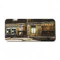 Rustic Computer Mouse Pad Old Wooden Plank House with Antique Door and Windows with Stones on Rocky Street Rectangle Non-Slip Rubber Mousepad X-Large 35 x 15 Gaming Size Brown by Ambesonne