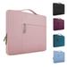 Mosiso for Macbook Air/Pro 13.3 Laptop Sleeve Briefcase Handbag Water Resistant Polyester Carrying Pouch Zipper Notebook Computer Bag Pink