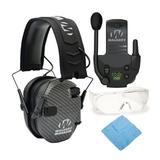 Walkers Razor Slim Electronic Muff (Carbon) with Walkie Talkie and OTG Glasses