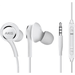 OEM InEar Earbuds Stereo Headphones for Nokia 5.4 Plus Cable - Designed by AKG - with Microphone and Volume Buttons (White)