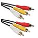 QVS RCA3AV-12 12 ft. Triple-RCA Composite Audio & Video Cable