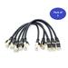Micro Connectors E12-001B-5 1 ft. CAT 8 SFTP Double Shielded RJ45 Snagless Ethernet Cable Black - Pack of 5