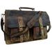 Cuero Retro Buffalo Hunter Leather Laptop Messenger Bag Office Briefcase Travel Bag 18 inch