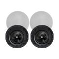 Monoprice 2-Way Carbon Fiber In-Ceiling Speakers - 8 Inch With 15 Degree Angled Drivers (Pair) - Alpha Series