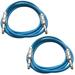 Seismic Audio 2 Pack of 1/4 TRS Patch Cables 6 Ft Extension Cords Jumper 3 Pin Various Colors - SATRX-6-2Pack