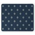 Geometric Mouse Pad Nature Flower Pattern with Connecting Dots Blossoming Floral Arrangement Rectangle Non-Slip Rubber Mousepad Dark Blue Cream by Ambesonne