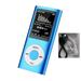 8GB MP3 Player 6 Hours Playback Lossless Sound Music Player Digital LCD Screen Voice Recording FM Radio Support Multiple Languages Blue