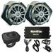 NavAtlas NRZ7PK 6.5 Powered Powersports Speaker System with Amplifier Bundle Combo - Waterproof Bluetooth Controller and 10 Ft. Speaker Audio Cable (Compatible with Polaris RZR Models 2016-2020)