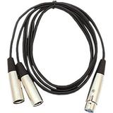 Seismic Audio SA-Y2.3 3 Splitter Patch Cable 1 XLR Female to 2 XLR Male