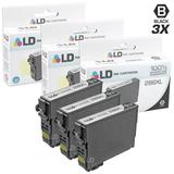 LD Compatible Epson T288XL120 / T288120 / T288 / 288 Set of 3 High Yield Black Cartridges for Expression XP-330 XP-430 & XP-434