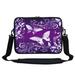 Meffort Inc 11.6 Inch Neoprene Laptop Bag Carrying Sleeve with Hidden Handle and Adjustable Shoulder Strap (Purple Butterfly)