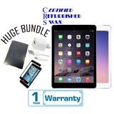 Open Box Apple iPad Air 2 9.7-inch Wi-Fi +4G Verizon 16GB 1-Year Warranty Bundle: iPad Case & Pre-Installed Tempered Glass - Space Gray