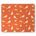 Orange Mouse Pad Birds with Heart Shapes Swirling Patterns on Burnt Orange Vintage Backdrop Rectangle Non-Slip Rubber Mousepad Orange Yellow White by Ambesonne