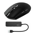 Logitech G305 Lightspeed Wireless Gaming Mouse (Black) with 4 Port USB 3.0 HUB