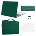 Mosiso 5 in 1 New Macbook Air 13 Inch Case A1932 2019 2018 Release Hard Case Shell Cover&Sleeve Bag for Apple MacBook Air 13 with Retina Display andTouch ID Peacock Green