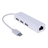 USB C Hub Multiport Adapter with 4kOutput 1000M RJ45 Gigabit Ethernet 3USB2.0 Ports 60W Power Delivery 4-in-1 USB C Network Adapter for MacBook Pro & Type C Windows Laptops